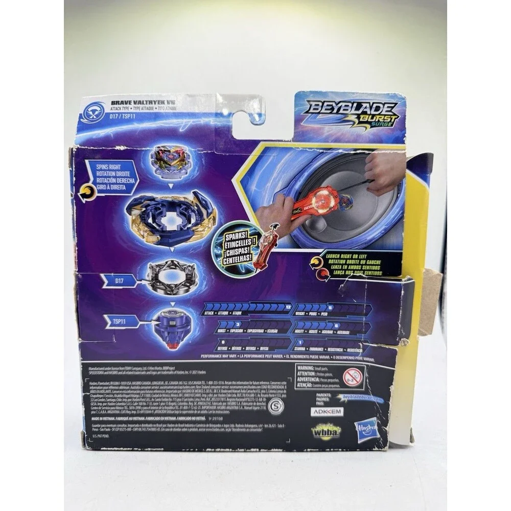 Beyblade Burst Surge Speed Storm Spark Power Set Brave Valtryek V6 New